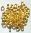 100 5x10mm Transparent Topaz Drop Beads
